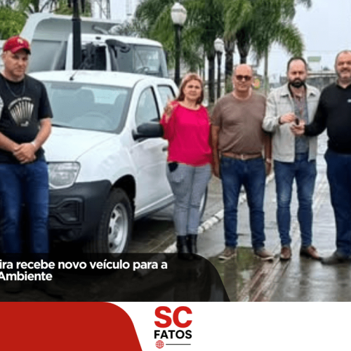 Prefeitura de Palmeira recebe novo veículo para a Secretaria do Meio Ambiente