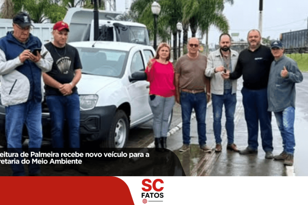Prefeitura de Palmeira recebe novo veículo para a Secretaria do Meio Ambiente