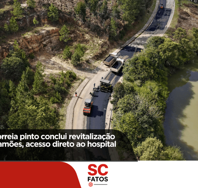 Prefeitura de Correia Pinto conclui revitalização da rua luís de camões, acesso direto ao hospital municipal