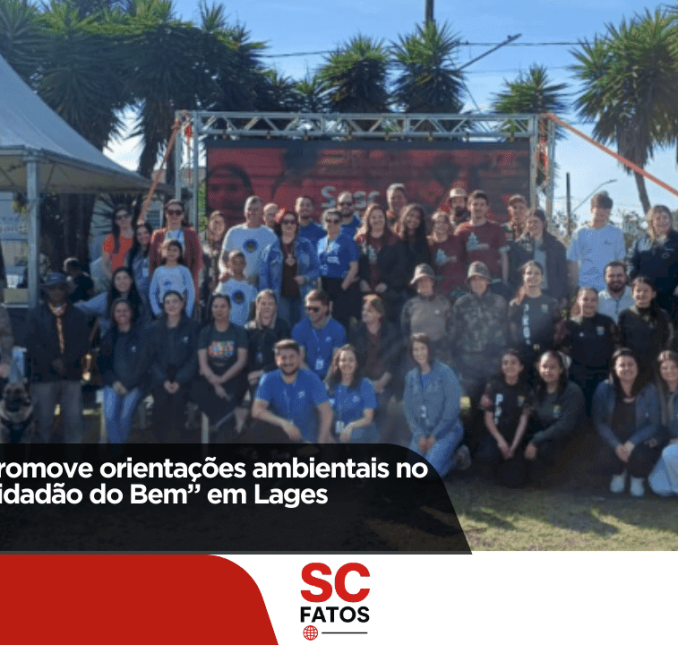 Polícia Militar promove orientações ambientais no evento “Sesc Cidadão do Bem” em Lages