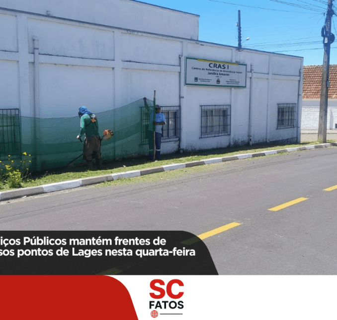 Secretaria de Serviços Públicos mantém frentes de trabalho em diversos pontos de Lages nesta quarta-feira
