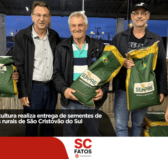 Secretaria de Agricultura realiza entrega de sementes de milho a produtores rurais de São Cristóvão do Sul