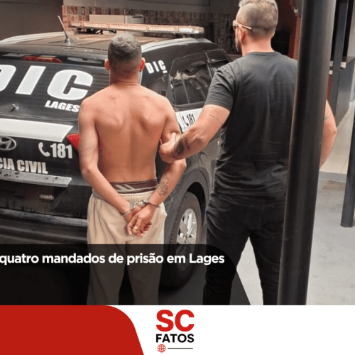 Operação da Polícia Civil em Lages resulta em quatro prisões por crimes diversos