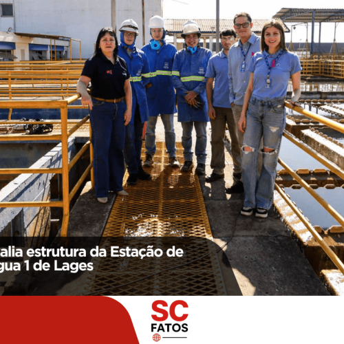 Equipe técnica avalia estrutura da Estação de Tratamento de Água 1 de Lages