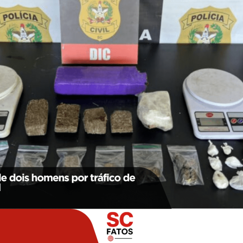 Polícia Civil prende dois homens por tráfico de drogas em Indaial