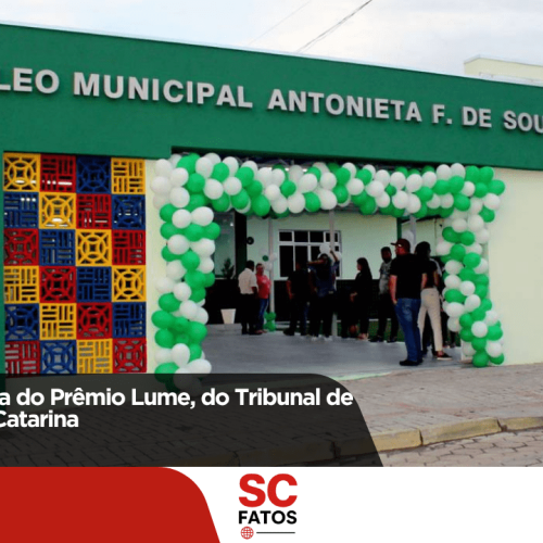 Palmeira é finalista do Prêmio Lume, do Tribunal de Contas de Santa Catarina