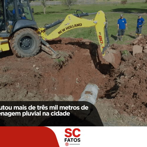 Prefeitura já executou mais de três mil metros de tubulações de drenagem pluvial na cidade