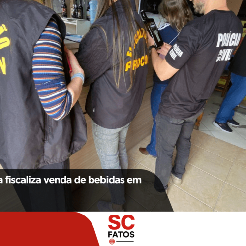 Operação conjunta fiscaliza venda de bebidas em Rio do Sul