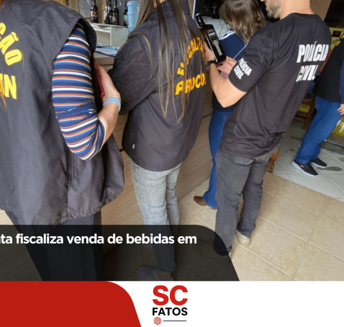 Operação conjunta fiscaliza venda de bebidas em Rio do Sul