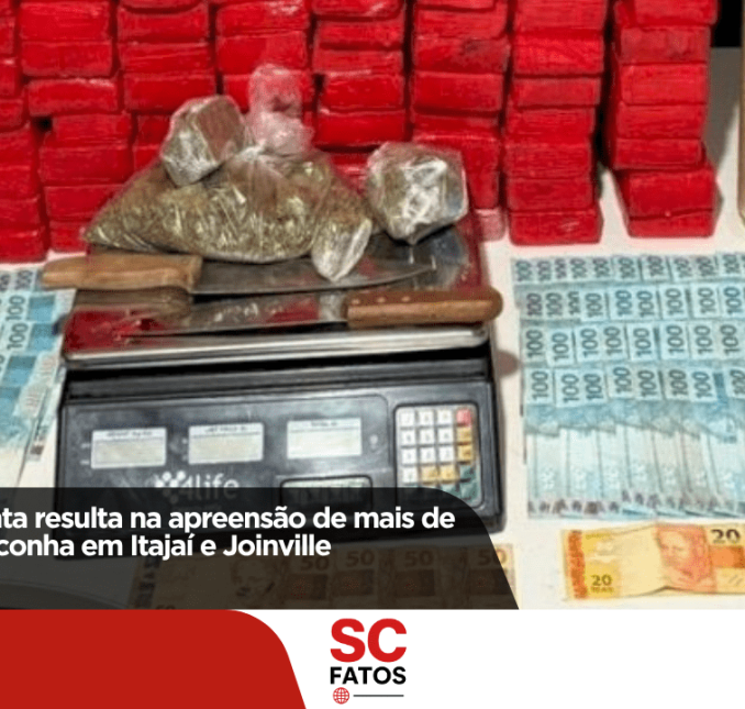 Operação conjunta resulta em apreensão de mais de 135 quilos de maconha