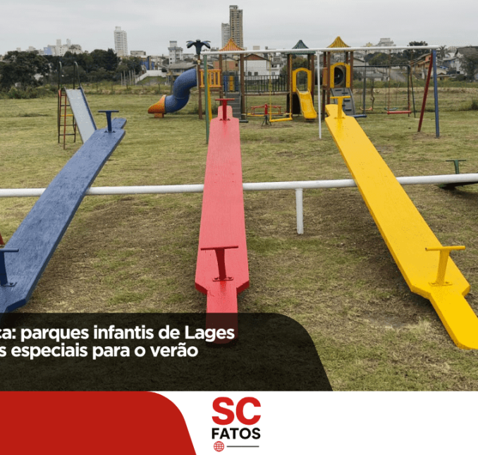 Cores, risadas e segurança: parques infantis de Lages ganham cuidados especiais para o verão