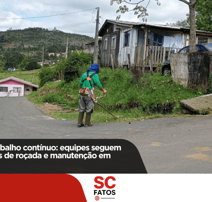 Cidade limpa, trabalho contínuo: equipes seguem firmes nas frentes de roçada e manutenção em Lages
