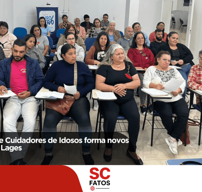 Curso gratuito de Cuidadores de Idosos forma novos profissionais em Lages