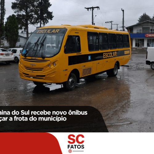 Prefeitura de Bocaina do Sul recebe novo ônibus escolar para reforçar a frota do município
