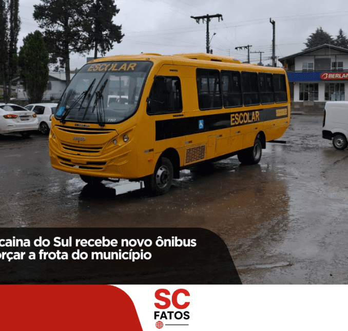 Prefeitura de Bocaina do Sul recebe novo ônibus escolar para reforçar a frota do município