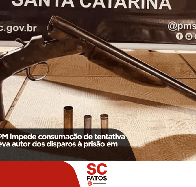 Ação rápida da PM impede consumação de tentativa de homicídio e leva autor dos disparos à prisão em Lages