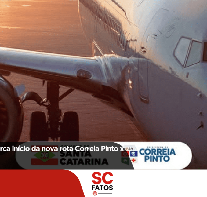 Voo inaugural marca início da nova rota Correia Pinto x Congonhas