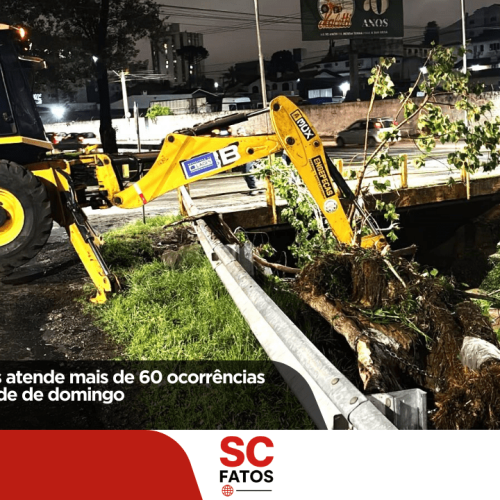 Prefeitura de Lages atende mais de 60 ocorrências devido à tempestade de domingo