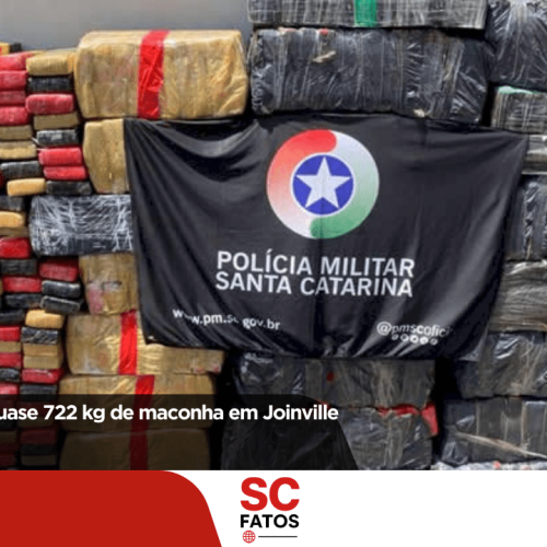 Trio é preso com quase 722 kg de maconha em Joinville