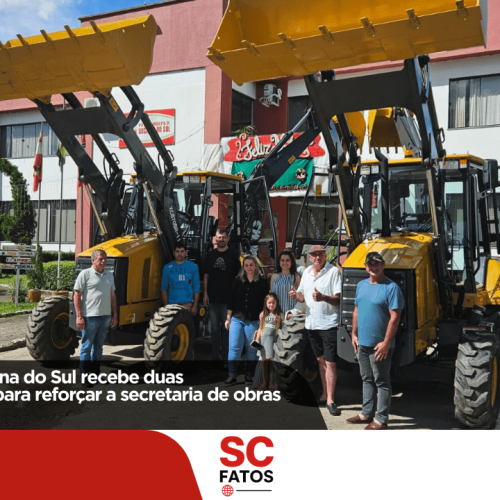 Prefeitura de Bocaina do Sul recebe duas retroescavadeiras para reforçar a secretaria de obras