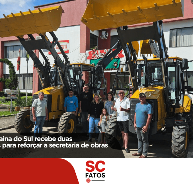 Prefeitura de Bocaina do Sul recebe duas retroescavadeiras para reforçar a secretaria de obras