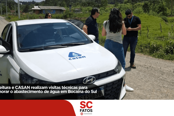 Prefeitura e CASAN realizam visitas técnicas para melhorar o abastecimento de água em Bocaina do Sul