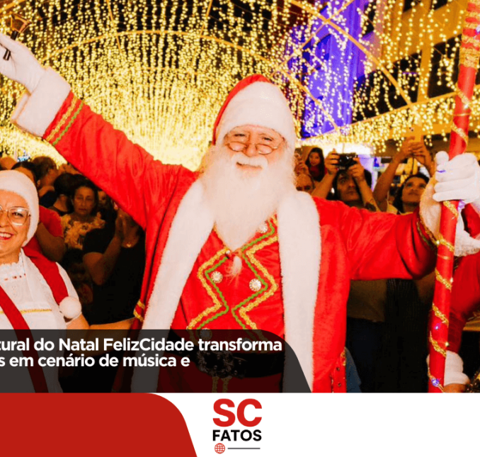 Programação cultural do Natal FelizCidade transforma o Centro de Lages em cenário de música e encantamento