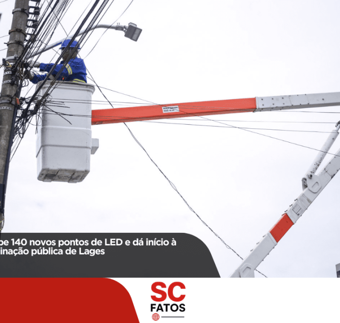 Bairro Santa Rita recebe 140 novos pontos de LED e dá início à modernização da iluminação pública de Lages