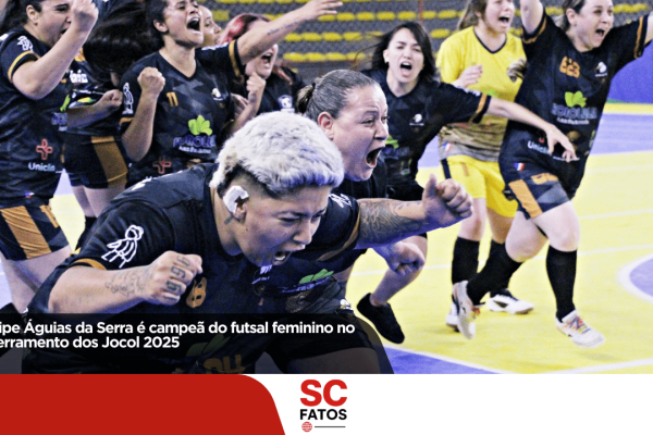 Equipe Águias da Serra é campeã do futsal feminino no encerramento dos Jocol 2025