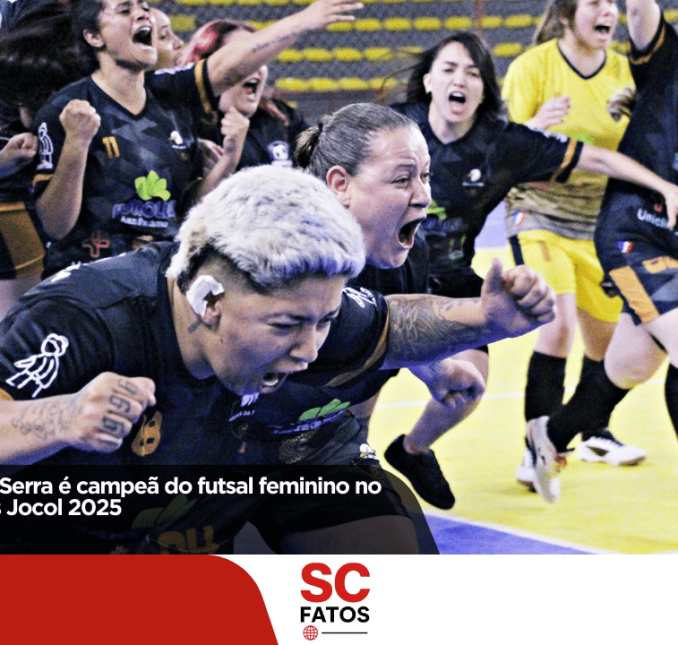 Equipe Águias da Serra é campeã do futsal feminino no encerramento dos Jocol 2025