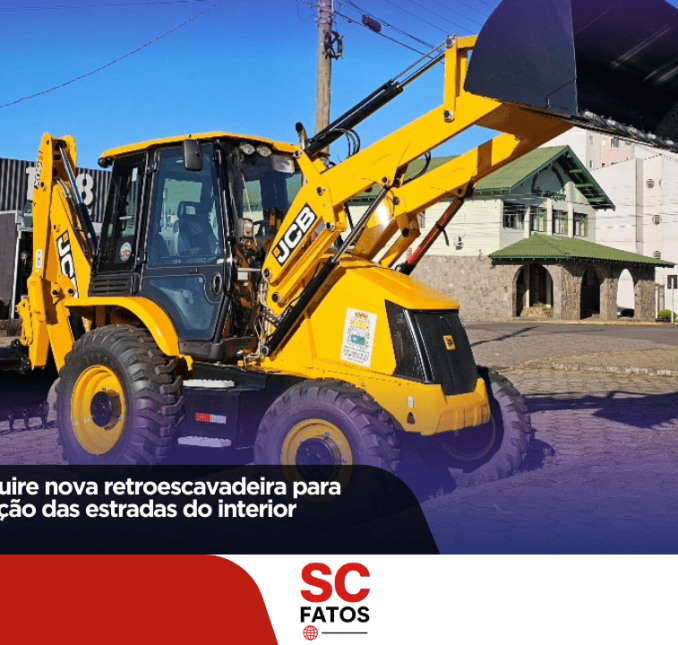 São Joaquim adquire nova retroescavadeira para reforçar manutenção das estradas do interior