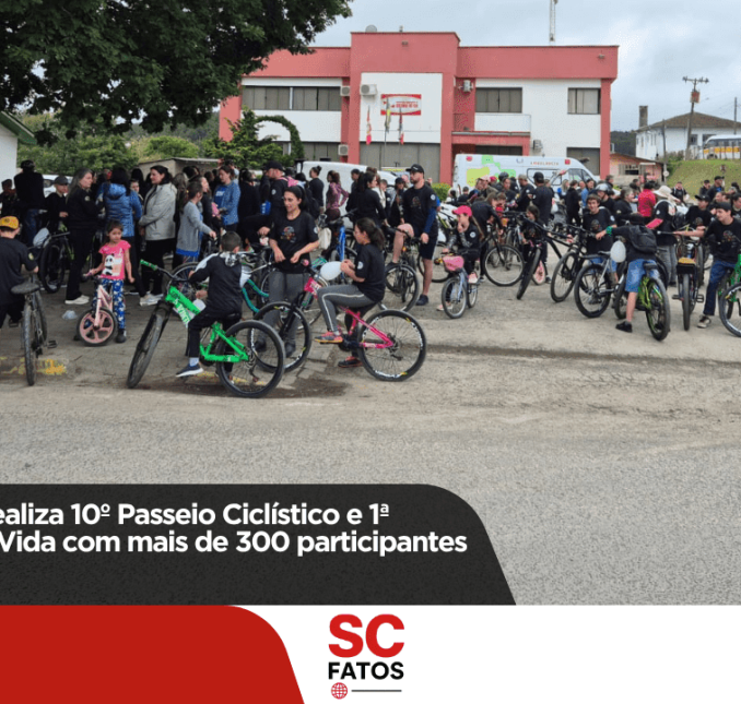 Bocaina do Sul realiza 10º Passeio Ciclístico e 1ª Caminhada pela Vida com mais de 300 participantes