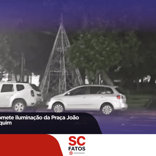 Vandalismo compromete iluminação da Praça João Ribeiro em São Joaquim