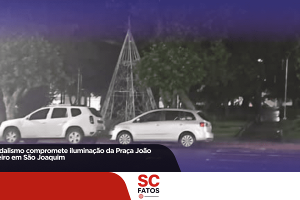 Vandalismo compromete iluminação da Praça João Ribeiro em São Joaquim