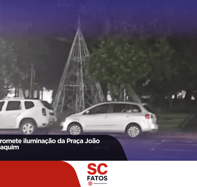 Vandalismo compromete iluminação da Praça João Ribeiro em São Joaquim