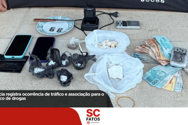Polícia registra ocorrência de tráfico e associação para o tráfico de drogas