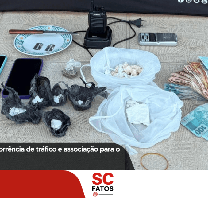 Polícia registra ocorrência de tráfico e associação para o tráfico de drogas