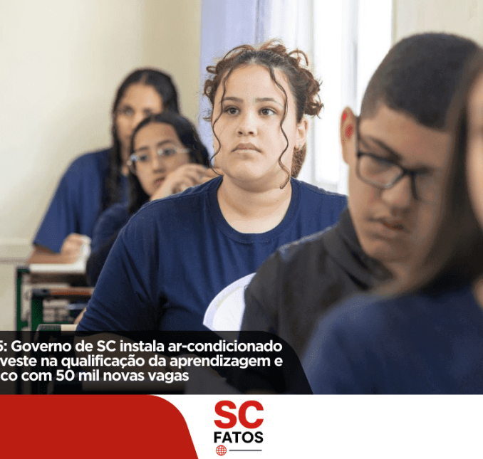 Retrospectiva 2025: Governo de SC instala ar-condicionado em 100% das salas de aula, investe na qualificação da aprendizagem e amplia ensino técnico com 50 mil novas vagas