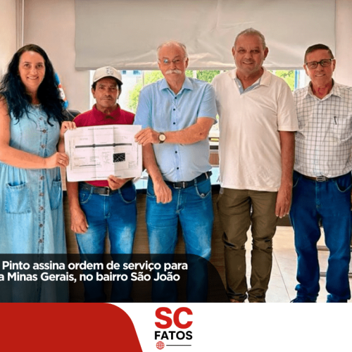 Prefeitura assina ordem de serviço para pavimentação da Rua Minas Gerais, no bairro São João