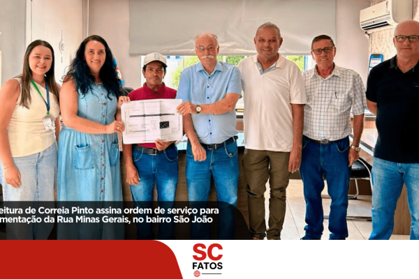 Prefeitura assina ordem de serviço para pavimentação da Rua Minas Gerais, no bairro São João