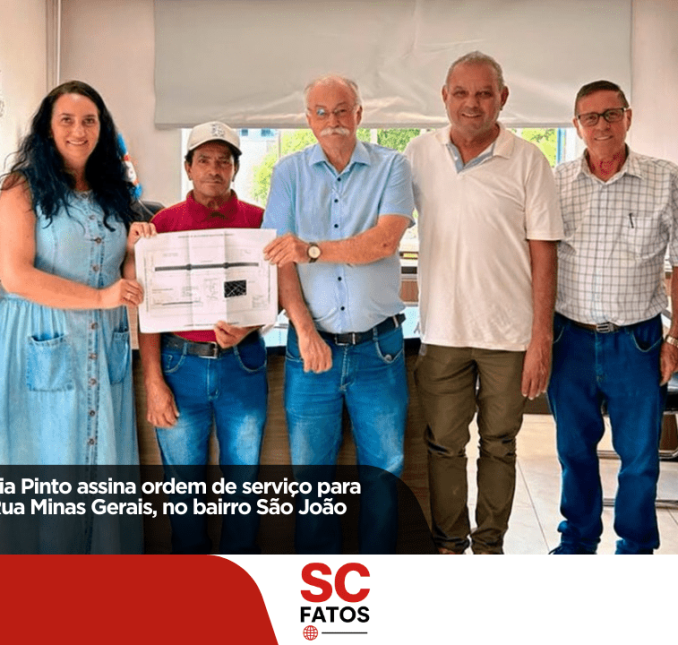 Prefeitura assina ordem de serviço para pavimentação da Rua Minas Gerais, no bairro São João