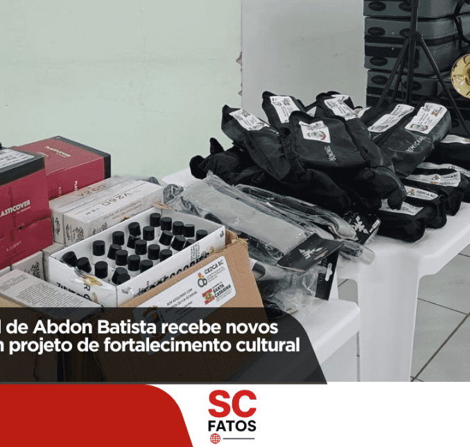 Banda Municipal de Abdon Batista recebe novos instrumentos em projeto de fortalecimento cultural