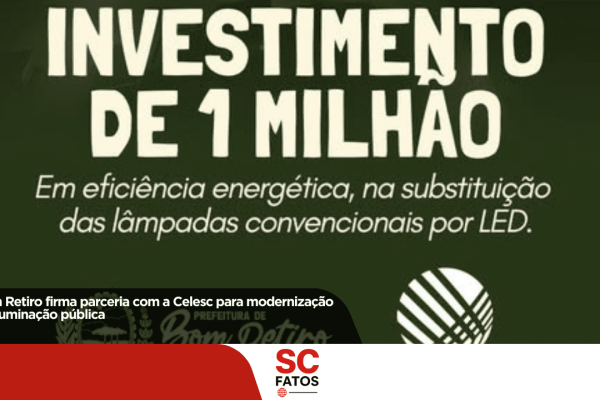 Bom Retiro firma parceria com a Celesc para modernização da iluminação pública