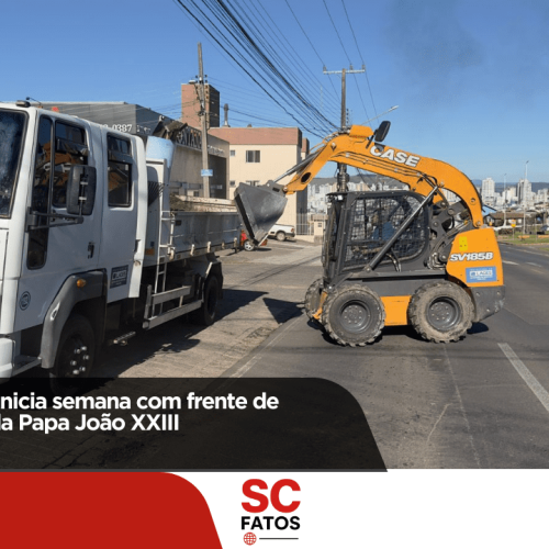 Serviços Públicos inicia semana com frente de trabalho na avenida Papa João XXIII