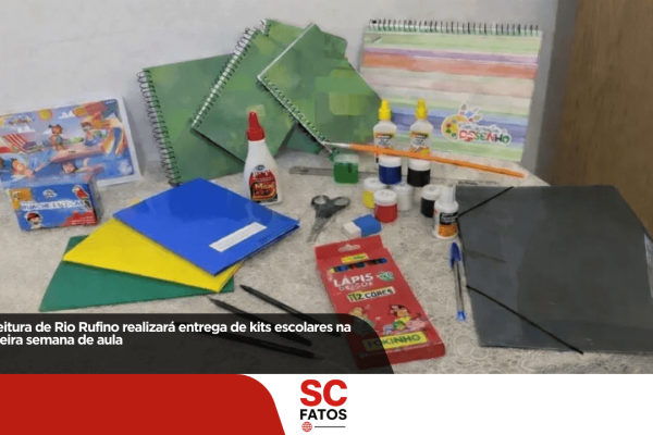 Prefeitura de Rio Rufino realizará entrega de kits escolares na primeira semana de aula