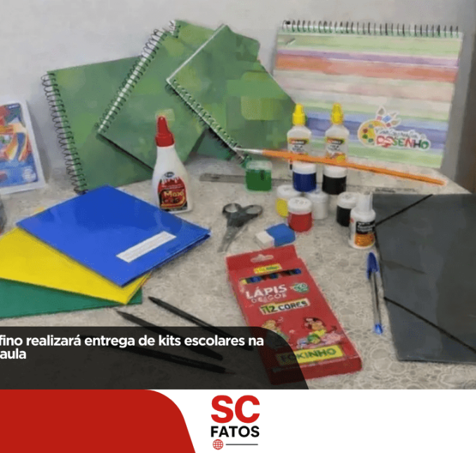 Prefeitura de Rio Rufino realizará entrega de kits escolares na primeira semana de aula