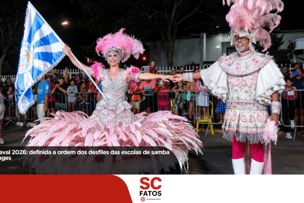 Carnaval 2026: definida a ordem dos desfiles das escolas de samba de Lages