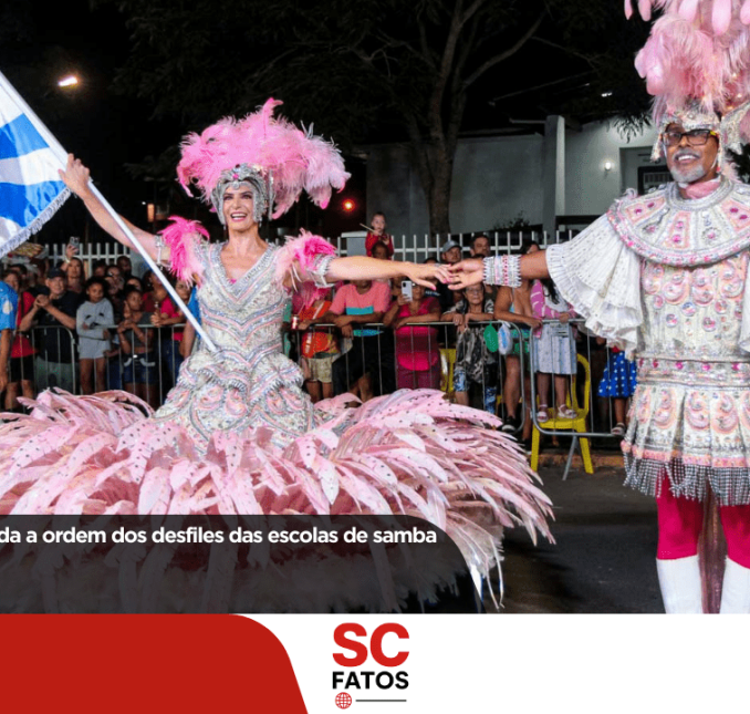 Carnaval 2026: definida a ordem dos desfiles das escolas de samba de Lages