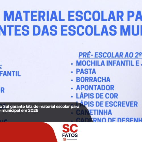 Prefeitura de Bocaina do Sul garante kits de material escolar para todos os alunos da rede municipal em 2026