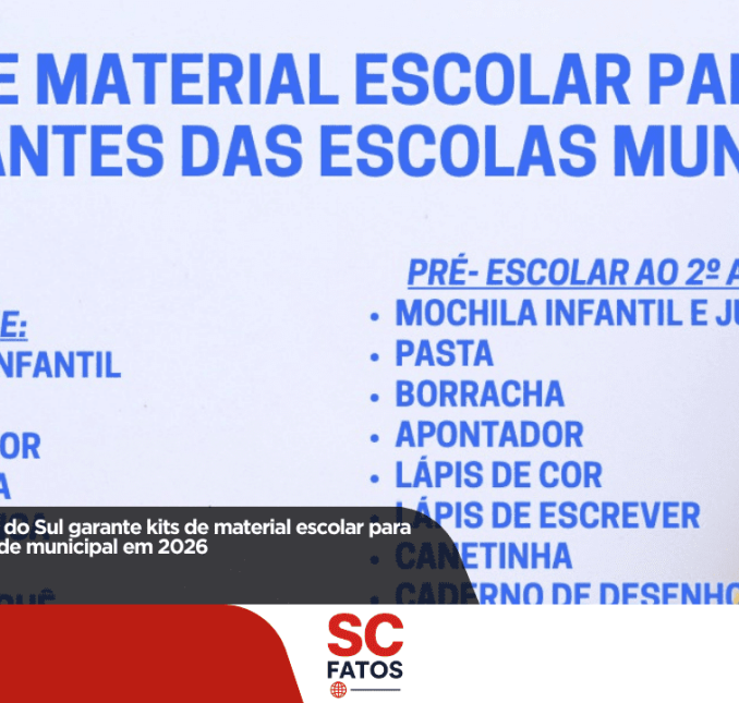 Prefeitura de Bocaina do Sul garante kits de material escolar para todos os alunos da rede municipal em 2026